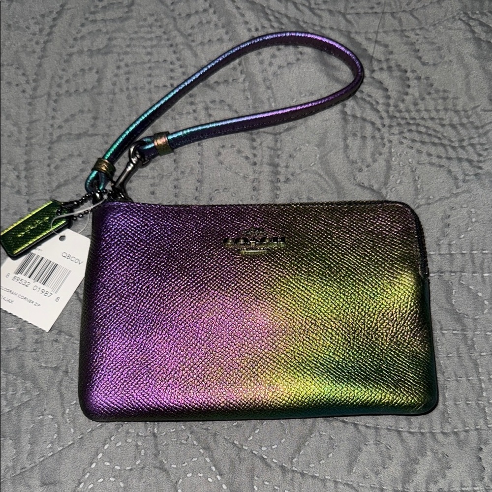Coach Iridescent Wristlet